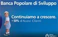 Banca Popolare di Sviluppo continua a crescere con Cosmo Adv